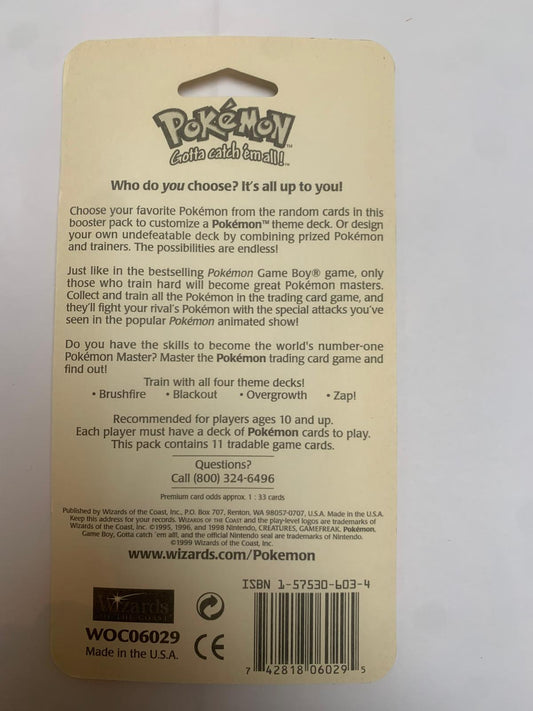 Pokémon TCG: Base Set Shadowless Blister Pack – Factory Sealed (Charizard Artwork)