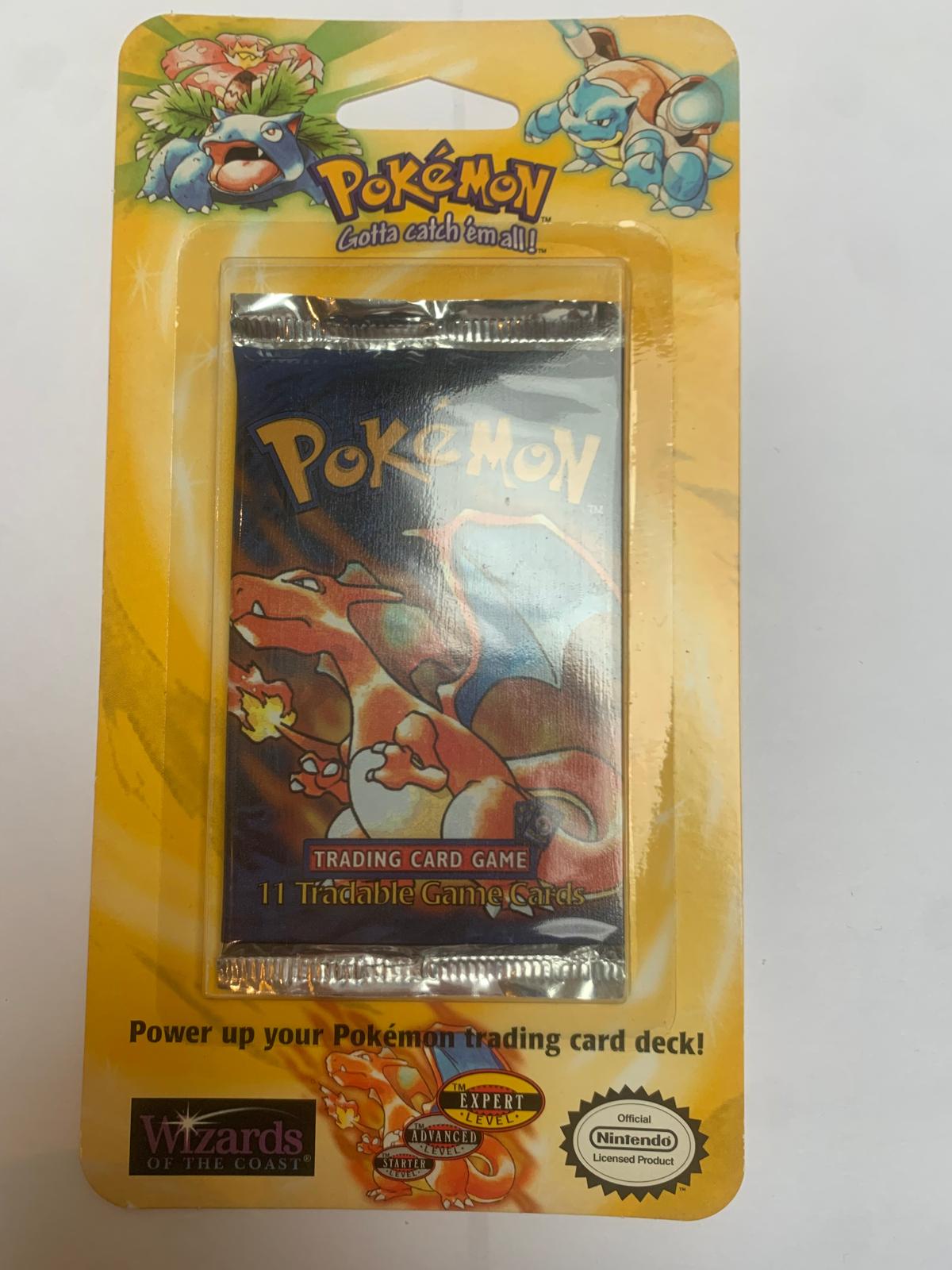 Pokémon TCG: Base Set Shadowless Blister Pack – Factory Sealed (Charizard Artwork)
