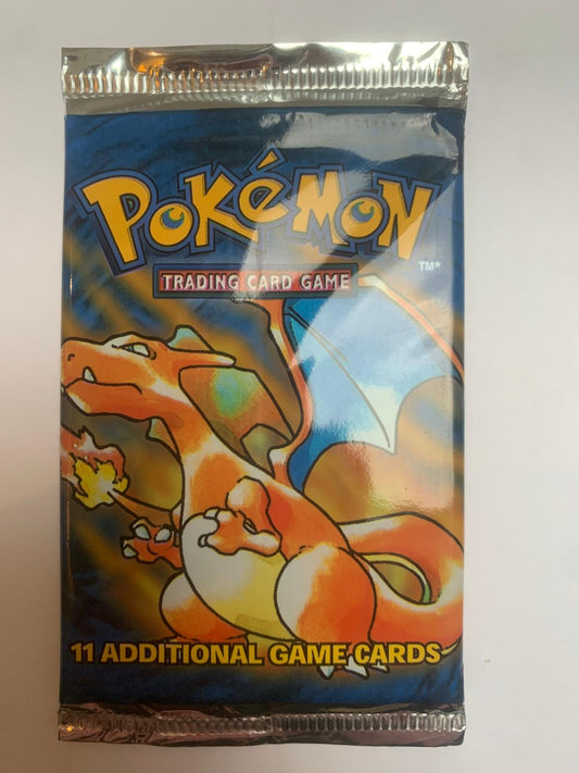Pokémon TCG: Base Set Booster Pack – Factory Sealed (Charizard Artwork)