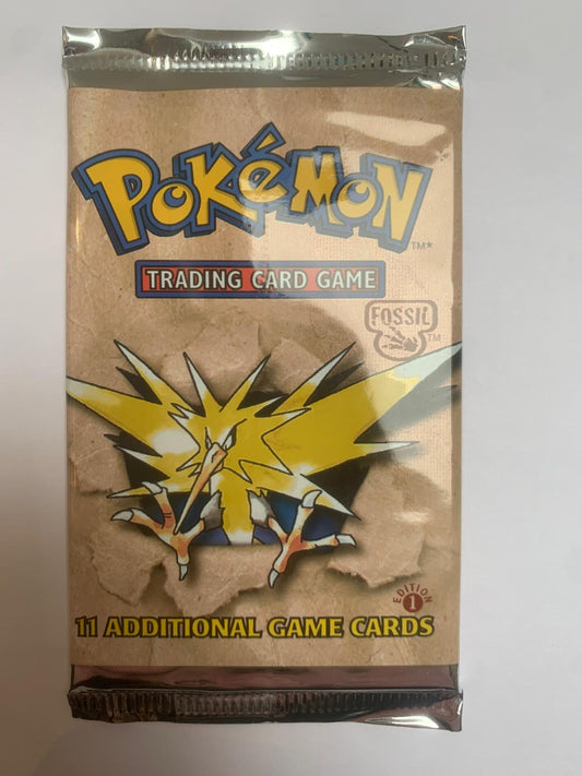 Pokémon TCG: 1st Edition Fossil Booster Pack – Factory Sealed (Zapdos Artwork)