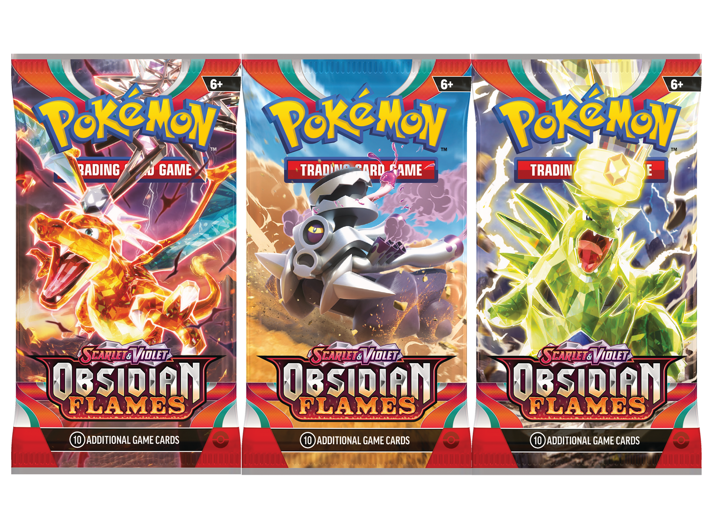 Pokémon TCG: Obsidian Flames Booster Packs x3