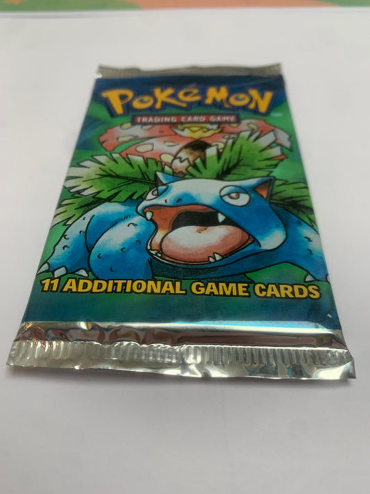 Pokémon TCG: Base Set Booster Pack – Factory Sealed (Venusaur Artwork)