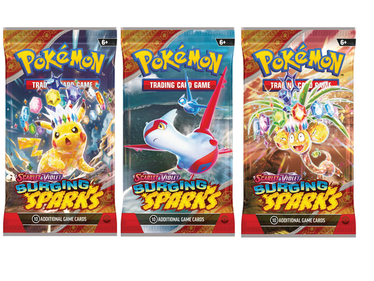 Pokémon Surging Sparks Booster Packs x3